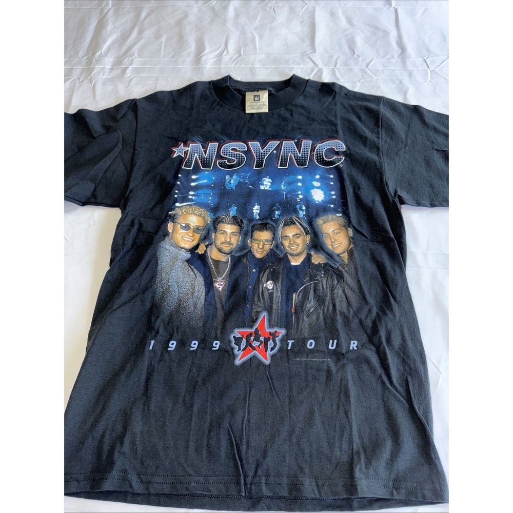 NWOT WINTERLAND *NSYNC T-Shirt Men's M Black 1999 Tour Graphic Cotton Crew Neck